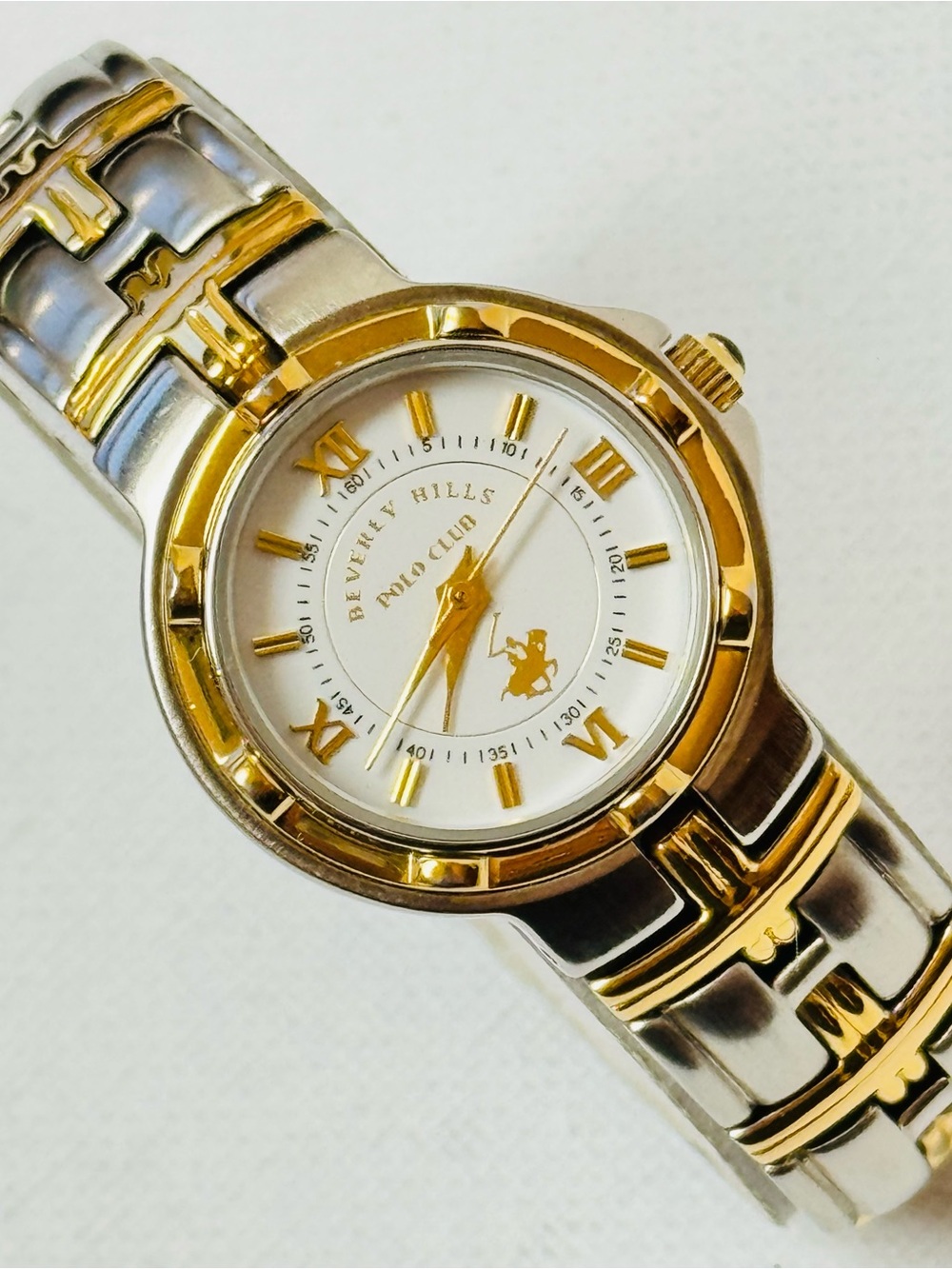 Vintage Beverly Hills Polo Club 6" MAX! Women's Thin Two Tone Watch UL-BJ-FEH